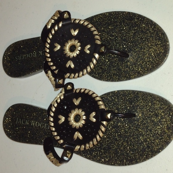 Jack Rogers Georgia slippers sparkly soles size 9 - Picture 1 of 7